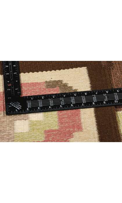 5 x 7 Erik Lundberg Lyckeyby Vintage Swedish Rollakan Rug 78248