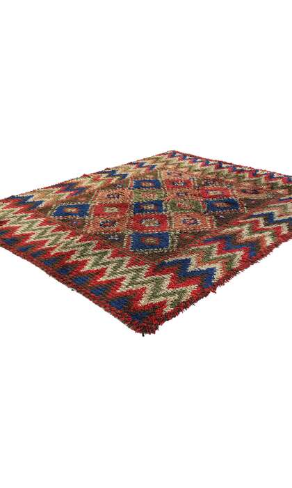 5 x 6 Vintage Finnish Rya Ryijy Rug 78277