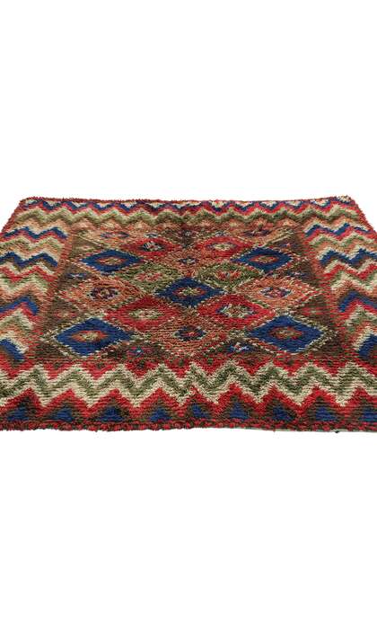 5 x 6 Vintage Finnish Rya Ryijy Rug 78277