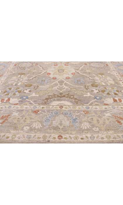 10 x 14 Modern Gray Persian Sultanabad Rug 60873
