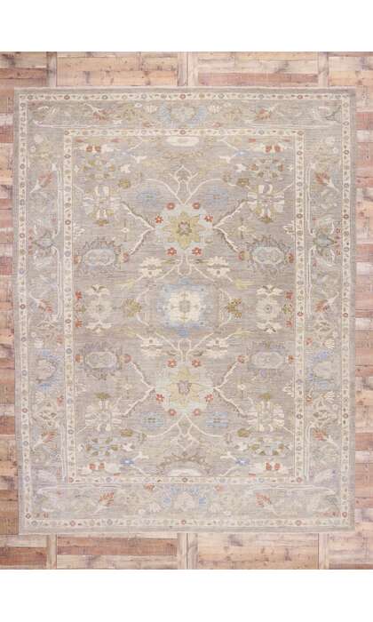 10 x 14 Modern Gray Persian Sultanabad Rug 60873