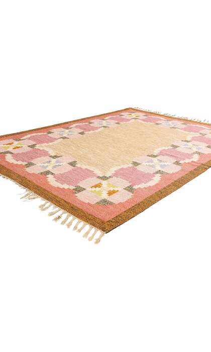 6 x 8 Ingegerd Silow Vintage Swedish Rollakan Rug 78257