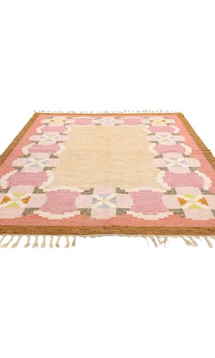 6 x 8 Ingegerd Silow Vintage Swedish Rollakan Rug 78257
