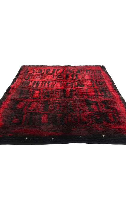 4 x 7 Kirsti Ilvessalo Finnish Ryijy Rya Rug 78649