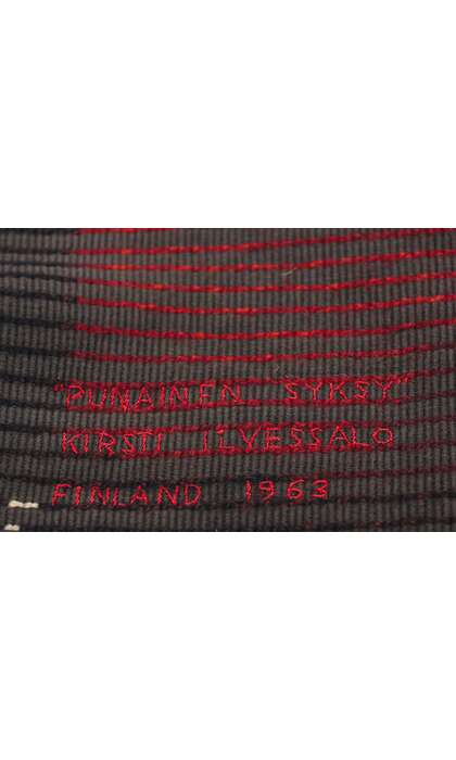 4 x 7 Kirsti Ilvessalo Finnish Ryijy Rya Rug 78649