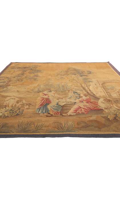 7 x 9 Antique French Aubusson Tapestry 73625