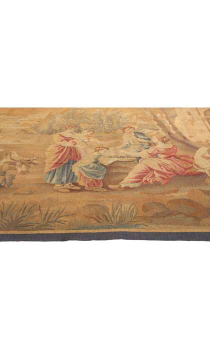 7 x 9 Antique French Aubusson Tapestry 73625