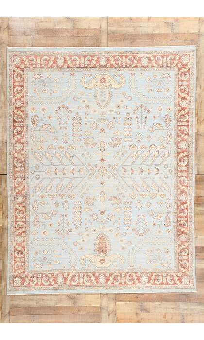 8 x 10 Modern Light Blue Sultanabad Rug 81114