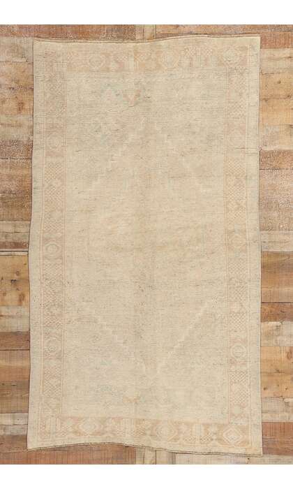 4 x 7 Vintage Muted Turkish Oushak Rug 53690