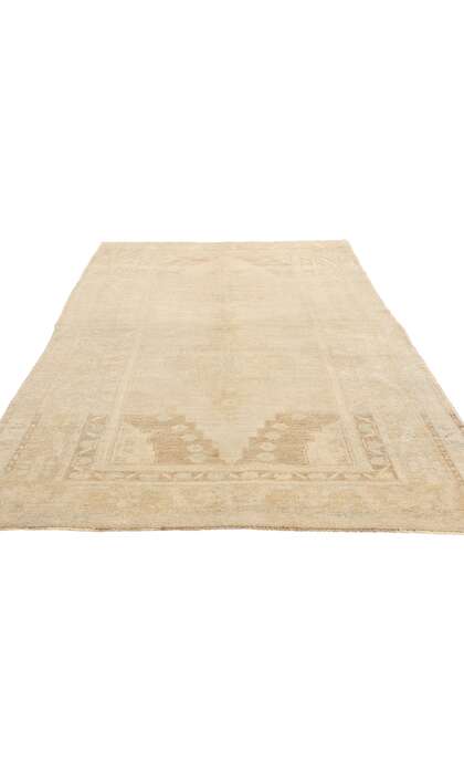 4 x 9 Vintage Muted Turkish Oushak Rug 53688
