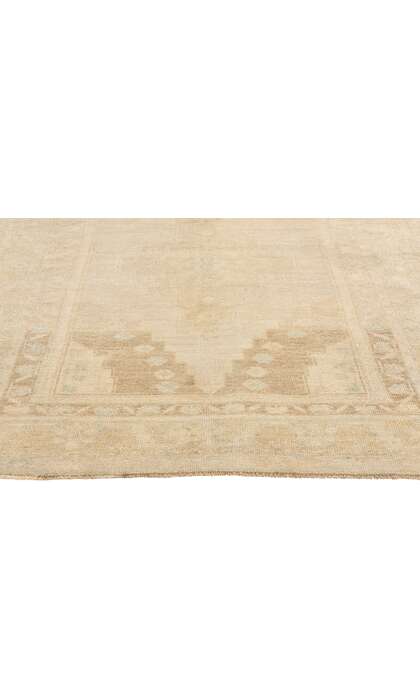4 x 9 Vintage Muted Turkish Oushak Rug 53688