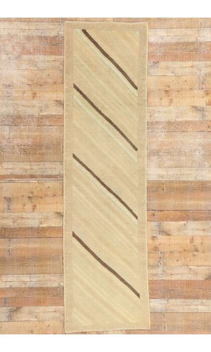 3 x 9 Vintage Striped Turkish Oushak Rug 51044