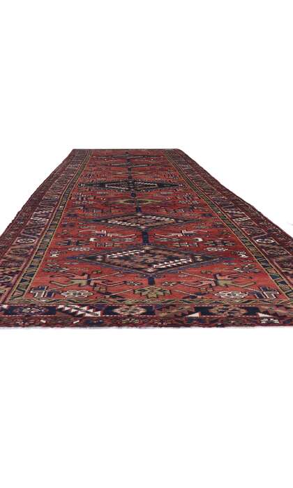 4 x 14 Vintage Persian Heriz Runner 60883