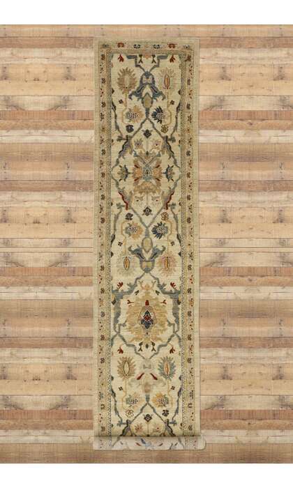 3 x 16 Modern Persian Sultanabad Rug Runner 60705