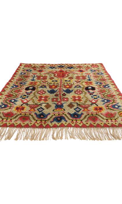 5 x 6 Vintage Finnish Porin Tienoot Ryijy Rug 78268