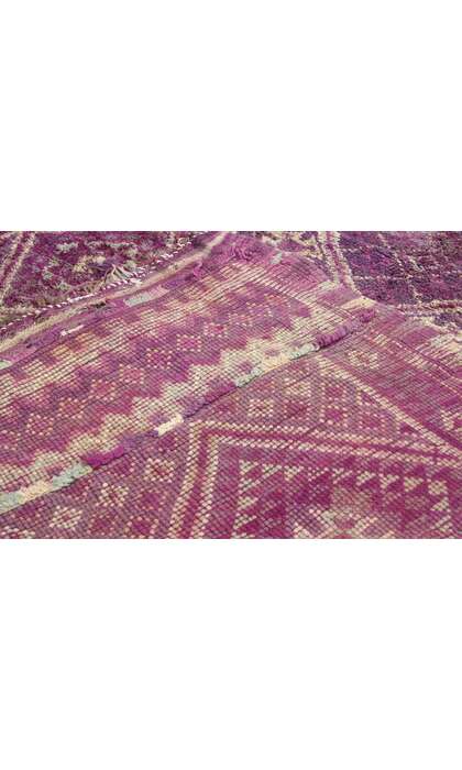 7 x 15 Vintage Purple Beni MGuild Moroccan Rug 20706
