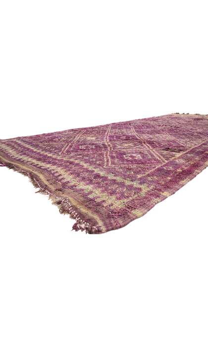 7 x 15 Vintage Purple Beni MGuild Moroccan Rug 20706