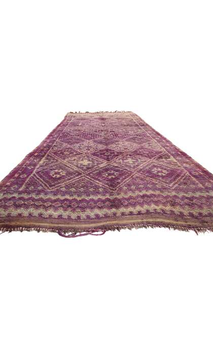 7 x 15 Vintage Purple Beni MGuild Moroccan Rug 20706