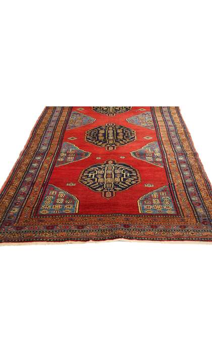 4 x 12 Vintage Red Persian Azerbaijan Rug Runner 75380