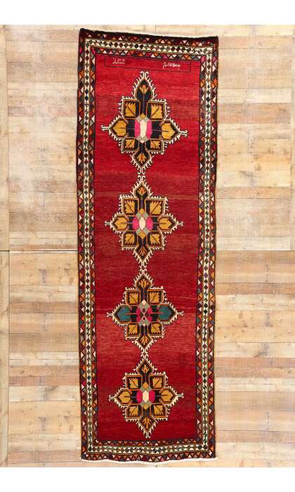 4 x 12 Vintage Persian Red Khorassan Rug Runner 76481