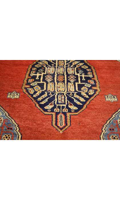 4 x 12 Vintage Red Persian Azerbaijan Rug Runner 75380