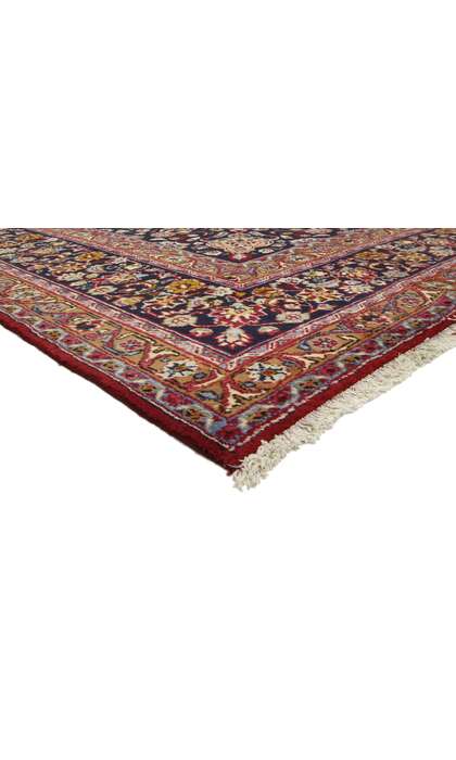 ​10 x 13 Vintage Red Persian Mashhad Rug 74946
