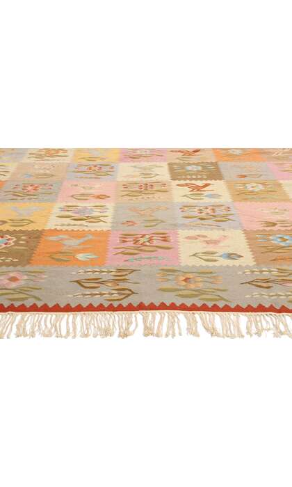 9 x 12 Vintage Oltenian Romanian Kilim Rug 78019