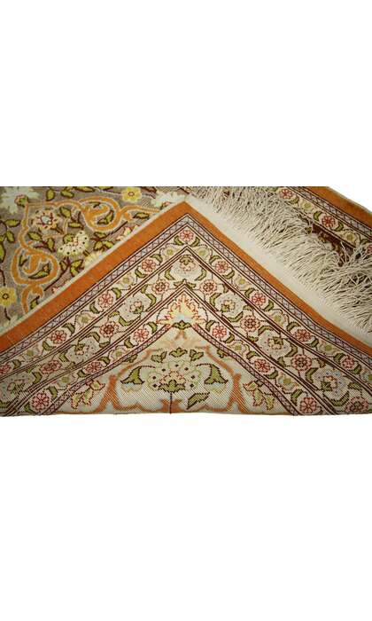 2 x 4 Vintage Turkish Silk Hereke Souf Rug 77153