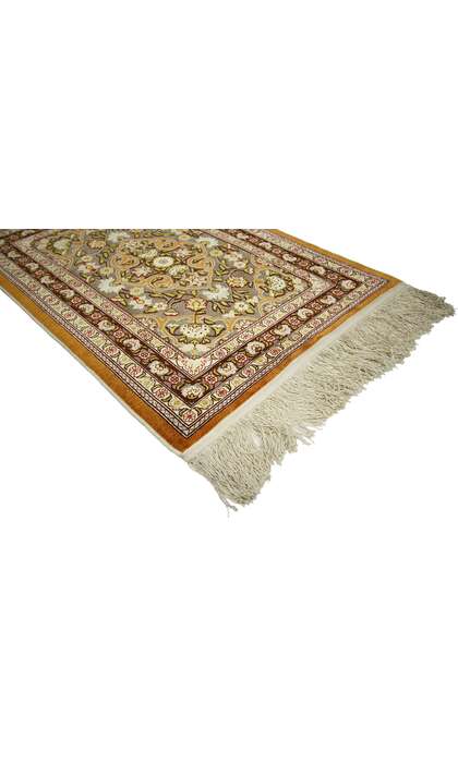 2 x 4 Vintage Turkish Silk Hereke Souf Rug 77153