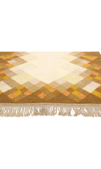 6 x 8 Brita Svefors Vintage Swedish Rollakan Rug 78259