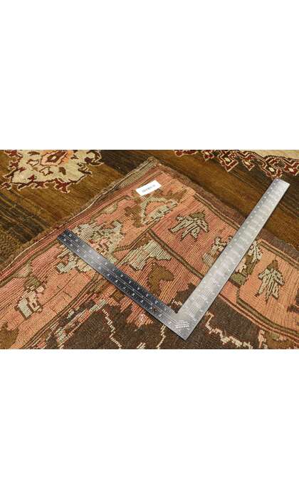 8 x 12 Vintage Brown Turkish Oushak Rug 52301