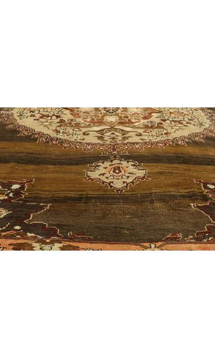 8 x 12 Vintage Brown Turkish Oushak Rug 52301