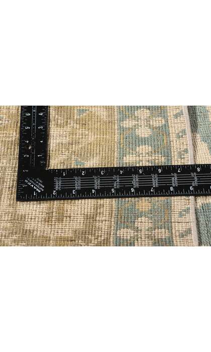 7 x 11 Vintage Green Turkish Oushak Rug 53681