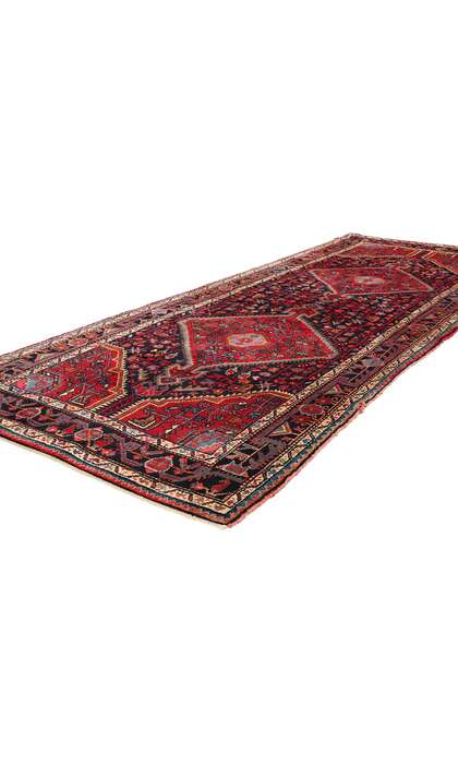 4 x 11 Vintage Persian Hamadan Rug 76051