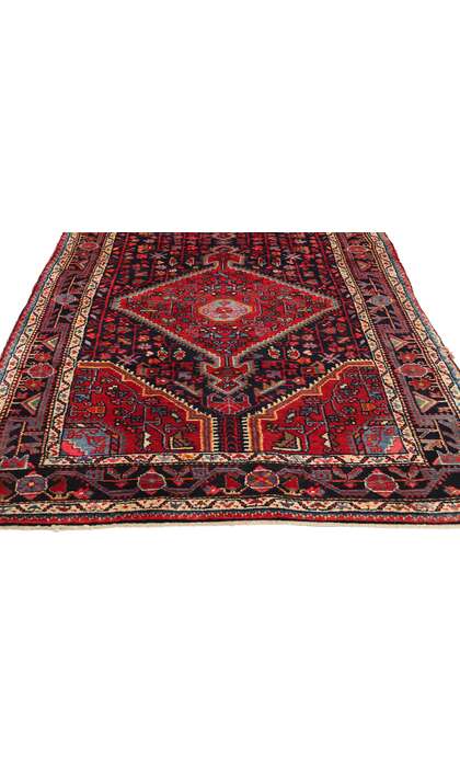 4 x 11 Vintage Persian Hamadan Rug 76051