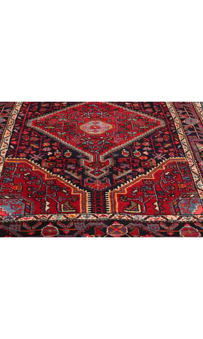 4 x 11 Vintage Persian Hamadan Rug 76051