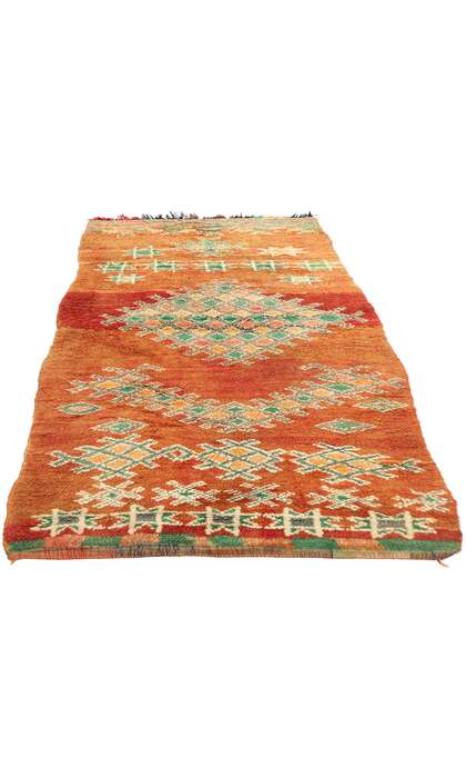 3 x 7 Vintage Orange Boujad Moroccan Rug 21839