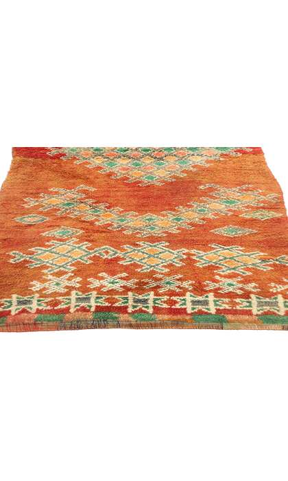 3 x 7 Vintage Orange Boujad Moroccan Rug 21839