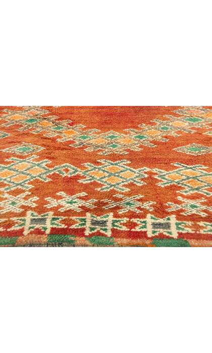 3 x 7 Vintage Orange Boujad Moroccan Rug 21839
