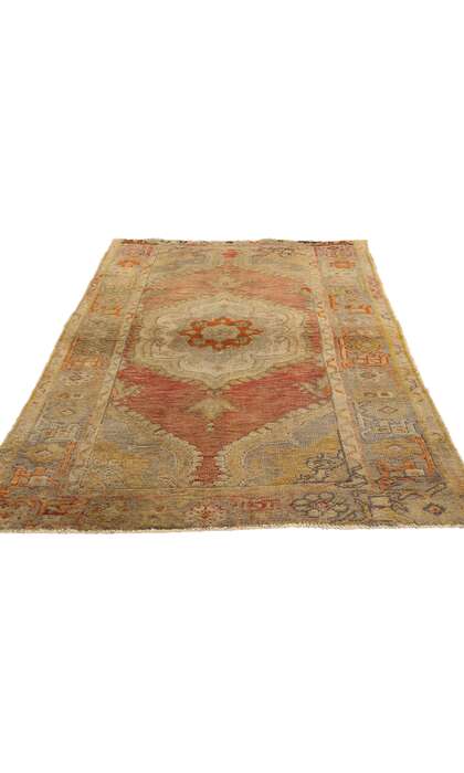 3 x 6 Vintage Turkish Oushak Rug 51084