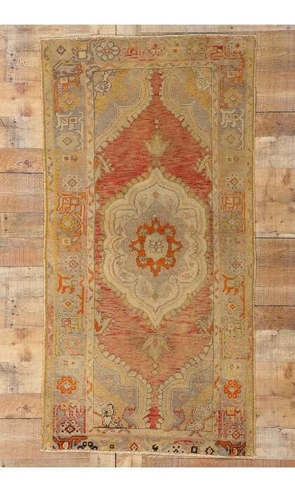 3 x 6 Vintage Turkish Oushak Rug 51084
