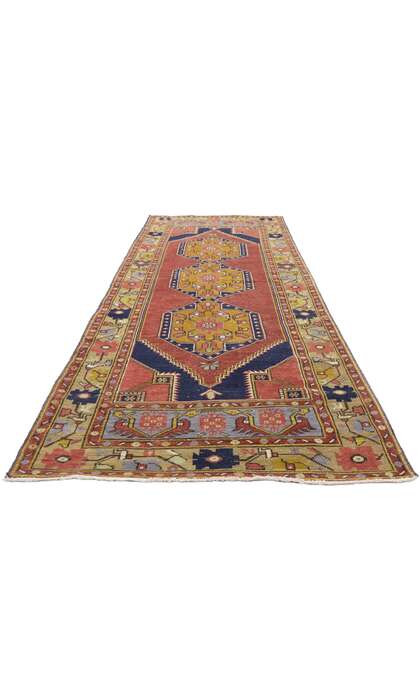 3 x 9 Vintage Turkish Oushak Rug Runner 52401