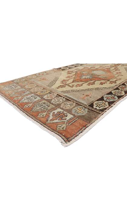 4 x 12 Vintage Turkish Oushak Rug Runner 52711