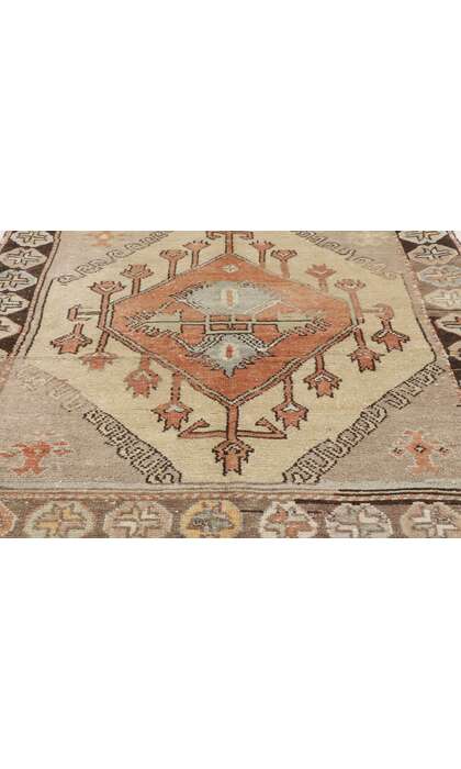 4 x 12 Vintage Turkish Oushak Rug Runner 52711