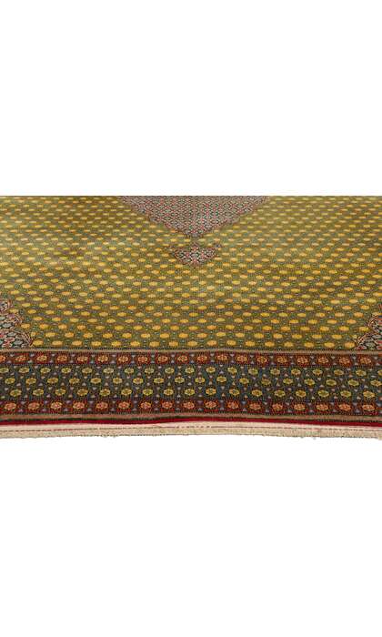 8 x 11 Vintage Yellow Persian Tabriz Rug 21683