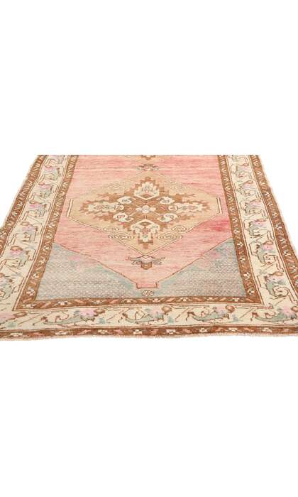3 x 10 Vintage Pink Turkish Oushak Rug Runner 52805