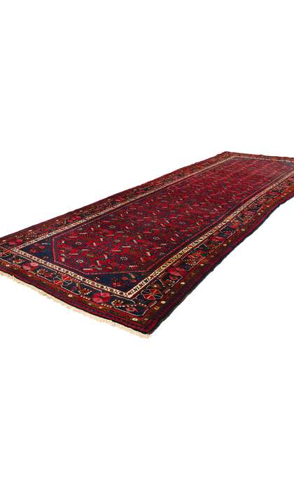 4 x 11 Vintage Persian Hamadan Rug 76135