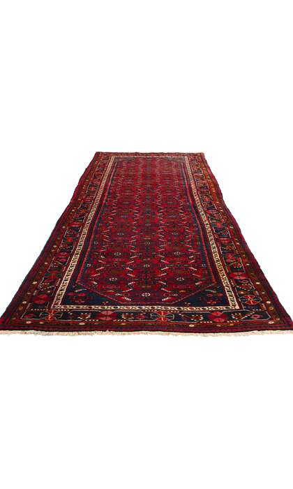 4 x 11 Vintage Persian Hamadan Rug 76135