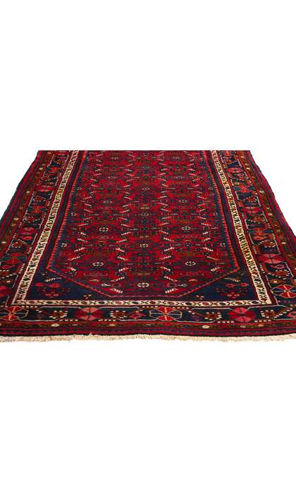 4 x 11 Vintage Persian Hamadan Rug 76135