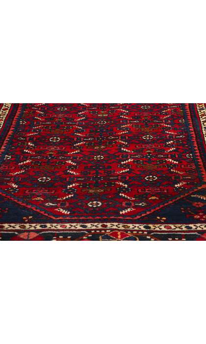 4 x 11 Vintage Persian Hamadan Rug 76135